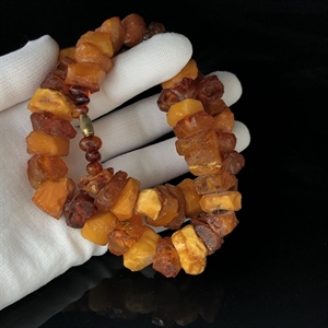 Бусы из цельных кусков балтийского натурального янтаря, СССР, 1960-е гг. 001316 - фото 1843