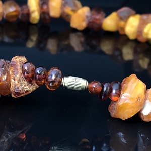 Бусы из цельных кусков балтийского натурального янтаря, СССР, 1960-е гг. 001316 - фото 1845