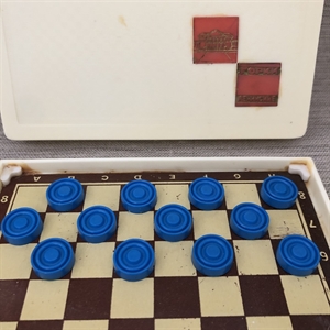 Шашки «Горки Ленинские», дорожный набор на магнитах, СССР, 1980-е гг. 001456 - фото 19028