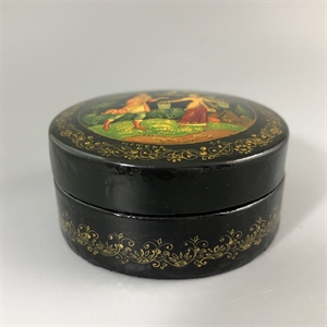 Шкатулка «По улице Мостовой», Мстера, папье-маше, СССР, 1980-е гг. 001198 - фото 19499