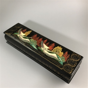 Шкатулка «Русский Север», Палех, папье-маше, СССР, 1980-е гг. 001203 - фото 19568