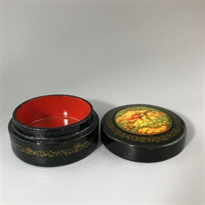 Шкатулка «Сказка», Мстера, папье-маше, СССР, 1980-е гг. 001197 - фото 19573