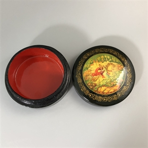 Шкатулка «Сказка», Мстера, папье-маше, СССР, 1980-е гг. 001197 - фото 19574