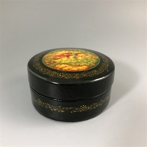 Шкатулка «Сказка», Мстера, папье-маше, СССР, 1980-е гг. 001197 - фото 19584