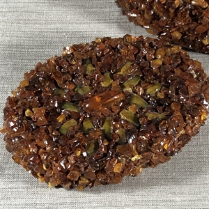 Шкатулка, папье-маше, янтарь, СССР, 1980-е гг. 000759 - фото 19618