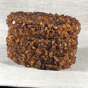 Шкатулка, папье-маше, янтарь, СССР, 1980-е гг. 000759 - фото 19622