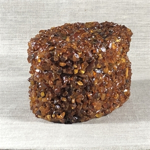 Шкатулка, папье-маше, янтарь, СССР, 1980-е гг. 000759 - фото 19623