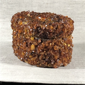 Шкатулка, папье-маше, янтарь, СССР, 1980-е гг. 000759 - фото 19625