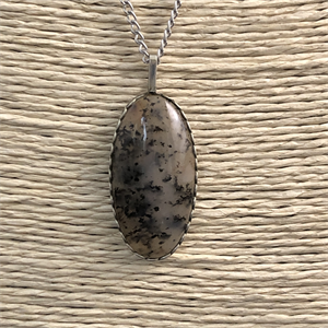 Подвеска из мохового агата , Россия , 2000-е гг. 001838 - фото 20612