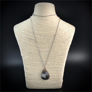 Подвеска из мохового агата «Дымка», Россия , 2000-е гг. 001836 - фото 20635