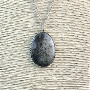 Подвеска из мохового агата «Пейзаж», Россия , 2000-е гг. 001834 - фото 20666