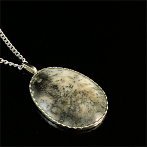 Подвеска из мохового агата «Пейзаж», Россия , 2000-е гг. 001834 - фото 20668