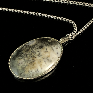 Подвеска из мохового агата «Пейзаж», Россия , 2000-е гг. 001834 - фото 20669