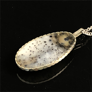 Подвеска из мохового агата «Фантазия», Россия , 2000-е гг. 001835 - фото 20677