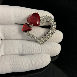 Чешская брошь «Сердечки», 1980-е гг. 001850 - фото 20808