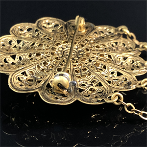 Чешская брошь с подвесками , 1970-е гг. 001853 - фото 20817