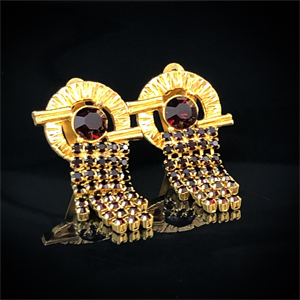 Чешские клипсы «Гранат», ЧССР, 1980-е гг. 001871 - фото 20827