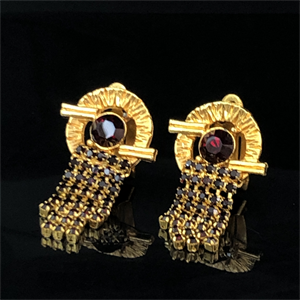 Чешские клипсы «Гранат», ЧССР, 1980-е гг. 001871 - фото 20828