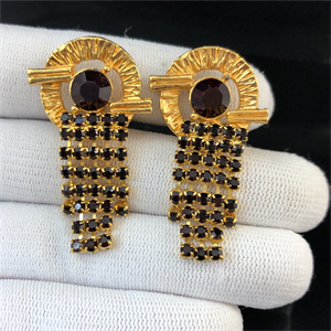 Чешские клипсы «Гранат», ЧССР, 1980-е гг. 001871 - фото 20830