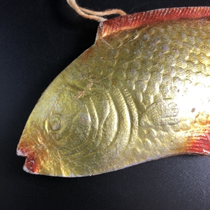 Советская ёлочная игрушка «Рыбка», объёмный картонаж, СССР, 1950-е гг. 001893 - фото 21105