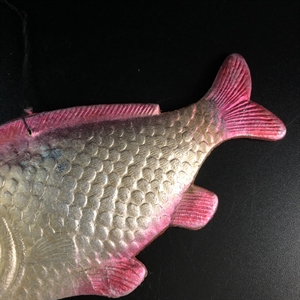 Советская ёлочная игрушка «Рыбка», объёмный картонаж, СССР, 1950-е гг. 001894 - фото 21124