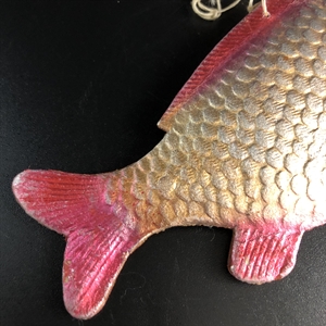 Советская ёлочная игрушка «Рыбка», объёмный картонаж, СССР, 1950-е гг. 001895 - фото 21138