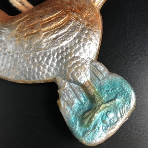 Советская ёлочная игрушка «Курочка», объёмный картонаж, СССР, 1950-е гг. 001900 - фото 21226