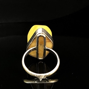 Винтажное кольцо с натуральным природным янтарем, Россия, 1990-е гг. 001824 - фото 2131