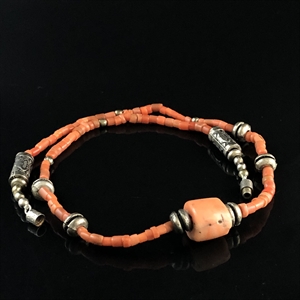 Чокер из антикварного природного рубленого коралла 001910 - фото 21517