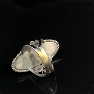 Винтажное кольцо с натуральным природным янтарем, СССР, 1980-е гг. 001653 - фото 2167