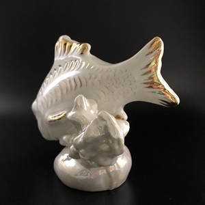 Статуэтка «Карп», Дулёво, фарфор, СССР, 1955-й г. 001921 - фото 21709