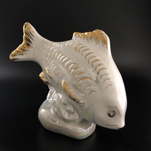 Статуэтка «Карп», Дулёво, фарфор, СССР, 1963-й г. 001922 - фото 21723