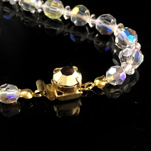 Чешские бусы с покрытием Aurora Borealis, 53 см, 1980-е гг. 001927 - фото 21773