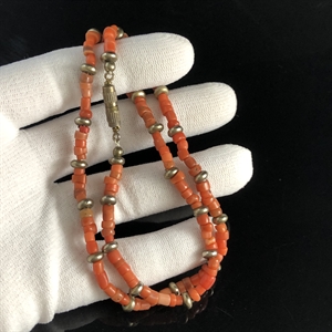 Чокер из антикварного природного рубленого коралла 001929 - фото 21803