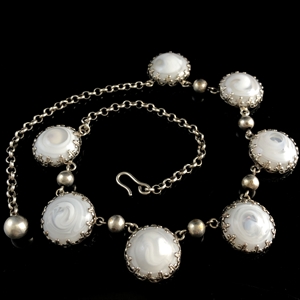 Колье со вставками из художественного стекла, Франция, 1960-е гг. 001930 - фото 21822