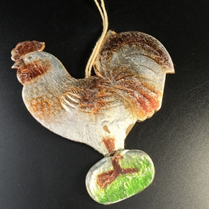 Советская ёлочная игрушка «Петушок», объёмный картонаж, СССР, 1950-е гг. 001944 - фото 22052