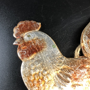 Советская ёлочная игрушка «Петушок», объёмный картонаж, СССР, 1950-е гг. 001944 - фото 22056