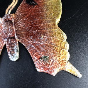 Советская ёлочная игрушка «Бабочка», объёмный картонаж, СССР, 1960-е гг. 001950 - фото 22151