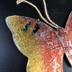 Советская ёлочная игрушка «Бабочка», объёмный картонаж, СССР, 1960-е гг. 001950 - фото 22152