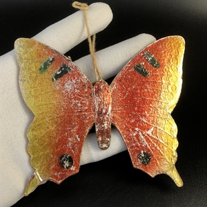 Советская ёлочная игрушка «Бабочка», объёмный картонаж, СССР, 1960-е гг. 001950 - фото 22156