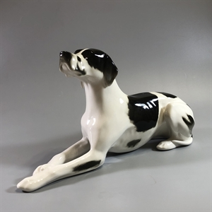 Статуэтка «Пойнтер», фарфор, ЛФЗ, СССР, 1970-е гг. 001953 - фото 22208