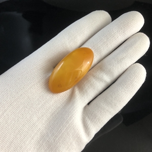 Винтажное кольцо с натуральным природным янтарем, СССР, 1980-е гг. 001957 - фото 22274