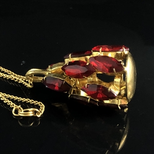 Чешский кулон на цепочке «Ёлочка», 1970-е гг. 001959 - фото 22298