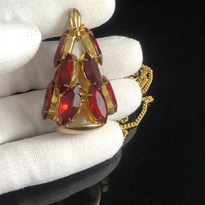 Чешский кулон на цепочке «Ёлочка», 1970-е гг. 001959 - фото 22301