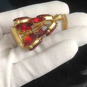 Чешский кулон на цепочке «Ёлочка», 1970-е гг. 001959 - фото 22302