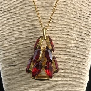 Чешский кулон на цепочке «Ёлочка», 1970-е гг. 001959 - фото 22304