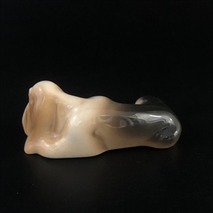 Статуэтка «Бассет лежачий», фарфор, Астраханский фарфоровый завод «Сциталис», Россия, 2020-е гг. 001960 - фото 22313