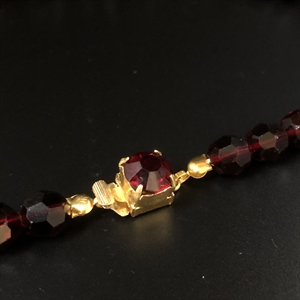 Чешские бусы из гранатового стекла, 44 см, 1980-е гг. 001965 - фото 22392