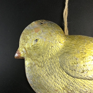 Советская ёлочная игрушка «Цыплёнок», объёмный картонаж, СССР, 1940-е гг. 001967 - фото 22443