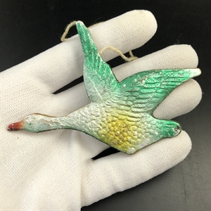 Советская ёлочная игрушка «Утка», объёмный картонаж, СССР, 1950-е гг. 001968 - фото 22463